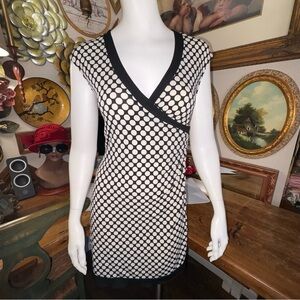 Boston Proper PREOWNED Black White Polka Dot SIZE  S